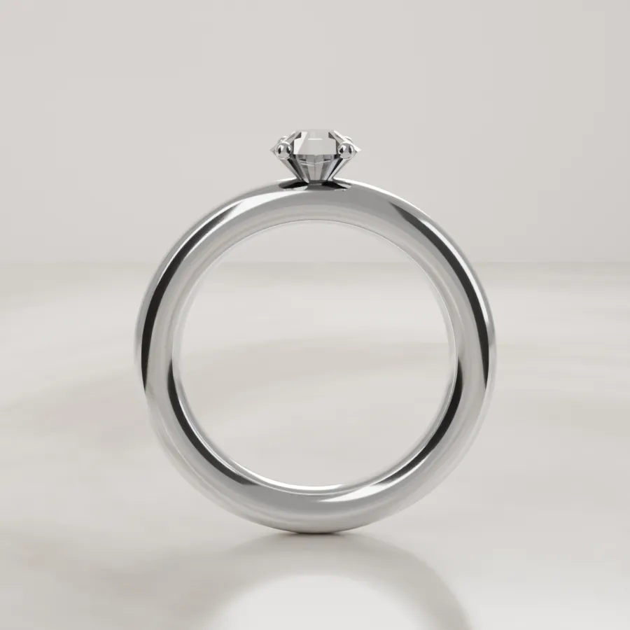 プラチナの結婚指輪「霜」を正面から見たところ
