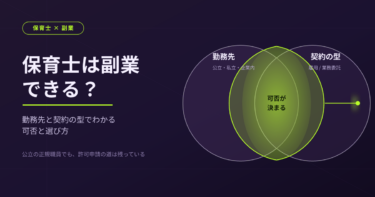 保育士は副業できる？勤務先と契約の型でわかる可否と選び方