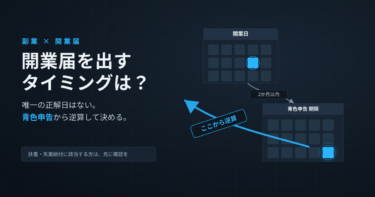 副業の開業届を出すタイミングは？青色申告から逆算する決め方