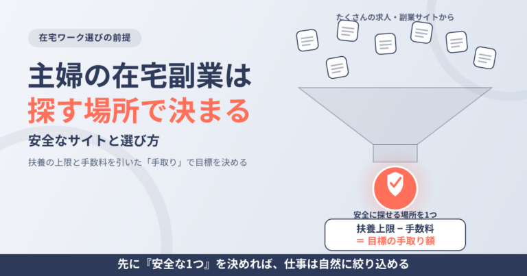 主婦の在宅副業は探す場所で決まる｜安全なサイトと選び方